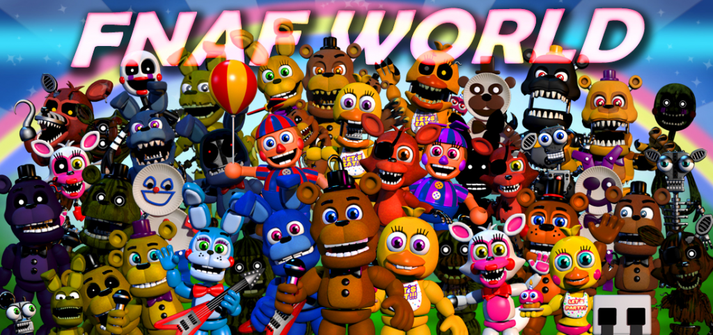 FNaF World - 100% Full Playthrough (Hard, All Clocks, All Endings, &  Characters) (No Commentary) 