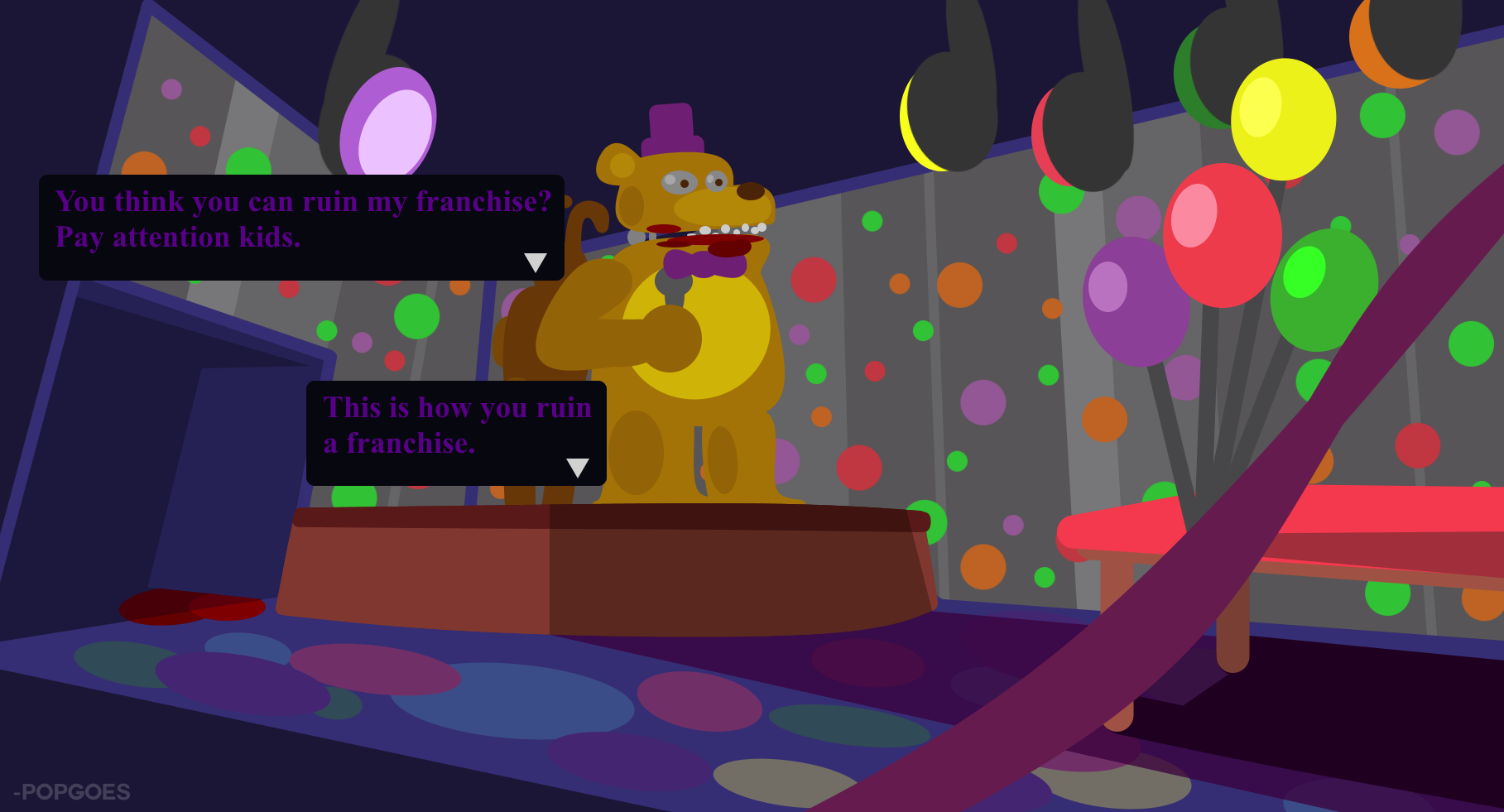If you believe we play as the bite victim in FNaF 4, you cannot believe  that the kids outside in the minigames are murdered and become the toys.  The two theories contradict